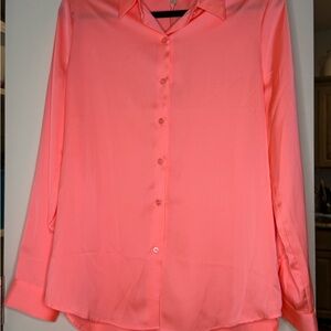 Skies Are Blue Vibrant Coral Button Down Shirt
